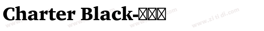 Charter Black字体转换 Charter Black字体转换